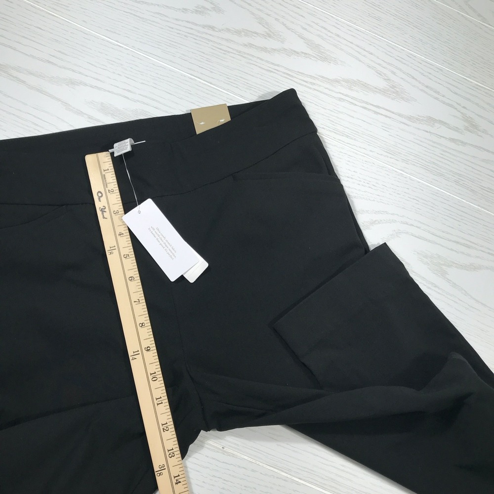 Chico's Perfect Stretch Slim Ankle Pants Women 10 Black Pull On High Rise New - Picture 4 of 16